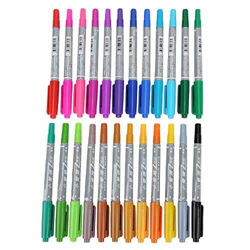 Rankomu Whiteboard-Marker-Set, Marker, Whiteboard-Bleistift, kleiner Doppelkopf, 24 Farben, wasserfest für Graffiti-Schreiben, Färben von Rankomu