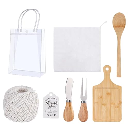 Ranley Babyparty -Preise für Spielgewinner, Brautduschenbevorzugungen - 8 Stück Käse Brettspiel Stuffers | Fork Bulk Small Eucalyptus Bag, die Utensilien mit vielen Dank für die Gäste serviert werden von Ranley