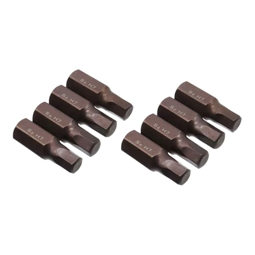 Rannb 7 mm Sechskant-Bohrer-Bit-Set, S2-Stahl, Schraubendreher-Bit-Set, 6,5 cm Sechskantschaft, H7, Sechskant-Bit-Set, 8 Stück von Rannb