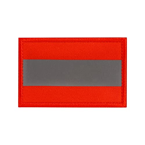 Ranstac Reflektierend Hakenband Emblem Moral Patch Bestickter Applikation Haken & Schlaufe Emblem 5,3CM Breit 8CM Lang CJ/SQZ-05(Rot) von Ranstac