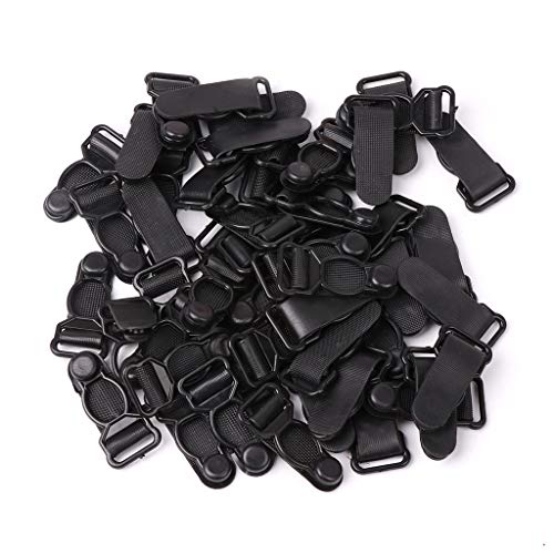 Ranuw 50 x Korsett Bein Strumpfband Gürtel Clip Haken Strapsenden Strumpfwaren Strumpfhalter Griffe Seidige Zahnseide Quasten Schnur Chinesische Knoten Schmuckherstellung Souvenir DIY Handwerk Zubehör von Ranuw