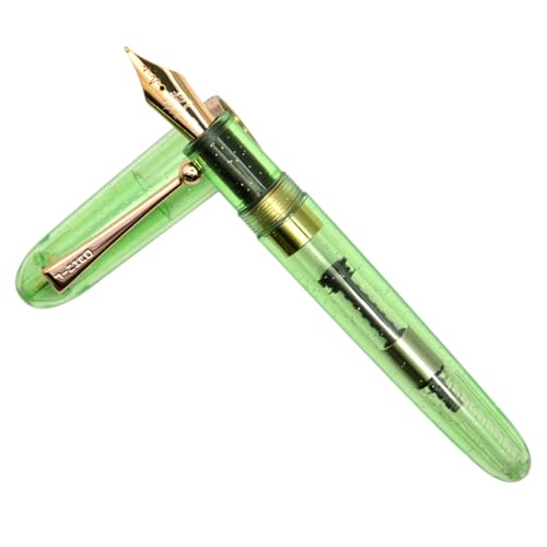 Ranvi Jinhao 9013 Füllfederhalter mit Herzschlagspitze, mittlere Feder 0,7 mm Büroschreibtintenstift mit Konverter (Grün) von Ranvi