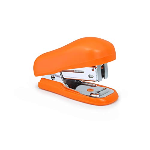 Rapesco 1410 Bug Mini Heftgerät mit Typ 26/6 mm Heftklammern, 12 Blatt, Tacker Hefter Orange von Rapesco