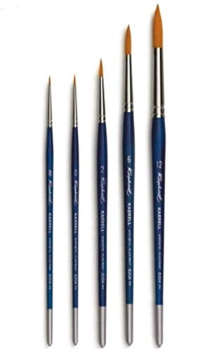 Raphael Paintbrush Series 8204 Kaerell, Aquarell-Pinsel-5er, Set Synthetik no, 2/0, 0, 2, 6, 12. (Raphael France) von Raphael Espace Beaux arts