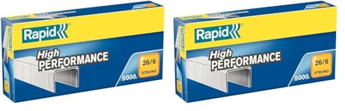 Rapid 24862000 Heftklammern (26/6mm Strong verzinkt) 5000 Stück (Packung mit 2) von Rapid