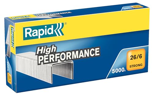 Rapid 24862000 Heftklammern (26/6mm Strong verzinkt) 5000 Stück von Rapid