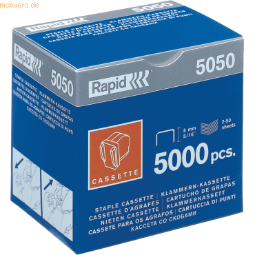 Rapid Heftklammerkassette für Elektrohefter Rapid 5050E VE=5000 Stück von Rapid