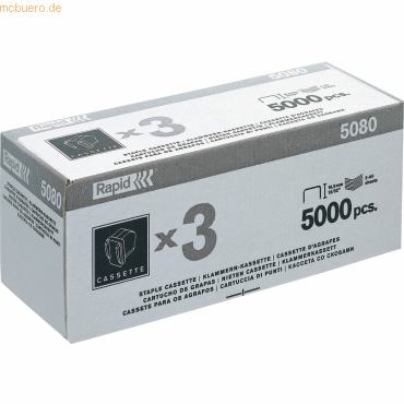 Rapid Heftklammerkassette für Elektrohefter Rapid 5080E VE=3x5000 Stüc von Rapid