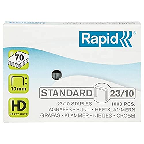 Rapid Heftklammern (23/10 mm, Standard, verzinkt) 1000 Stück von Rapid