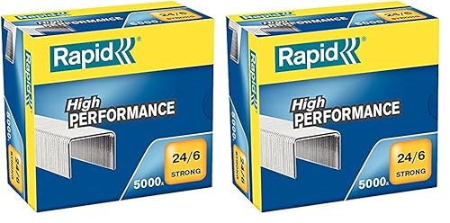 Rapid Heftklammern (24/6 mm, Strong, verzinkt) 5000 Stück (Packung mit 2) von Rapid