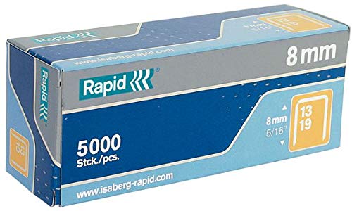 Rapid Heftklammern SP 19/6, verzinkt, Sie erhalten 1 Packung, Packungsinhalt: 5000 Stück von Rapid