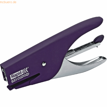 Rapid Heftzange S51Soft Grip Metall 12 Blatt violett von Rapid