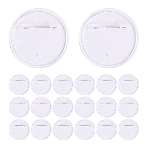 20 Stück Buttons Selber Machen Set Transparente DIY Ansteckbuttons Set, Transparente DIY Anstecker ohne Buttonmaschine mit Sicherheitsnadel für Foto Bild Kleidung Party Namensschilder 40mm 1,6 Zoll von Rapidbok