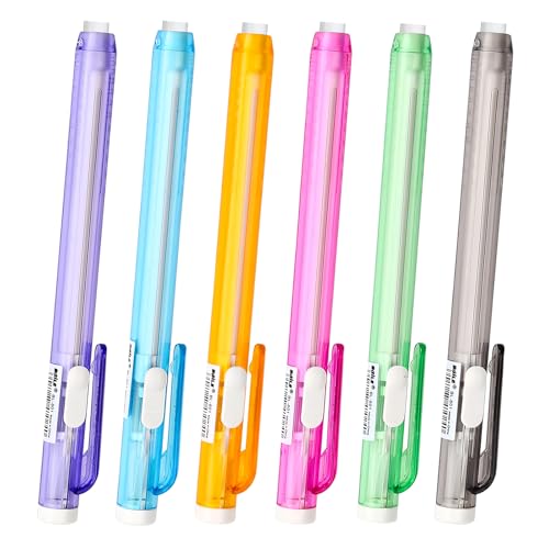 6 Stück Radierstift, Radiergummi, Radiergummi 1. Klasse, Radiergummi Kinder, Radiergummi Lustig, Einschulung Mädchen, Schulsachen, 6 Farben von Rapidbok