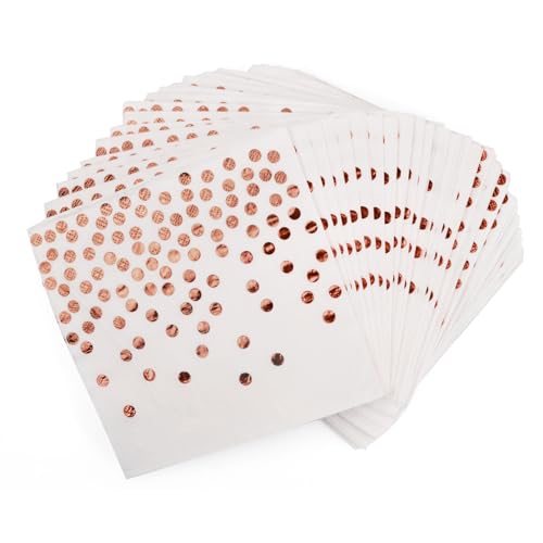 Rapidbok 60 Stück Servietten Rosegold, Papierservietten, Geburtstagsservietten, Cocktailservietten 33x33cm, Geburtstagsdeko Servietten für Geburtstag, Hochzeit, Party, Dekoration von Rapidbok