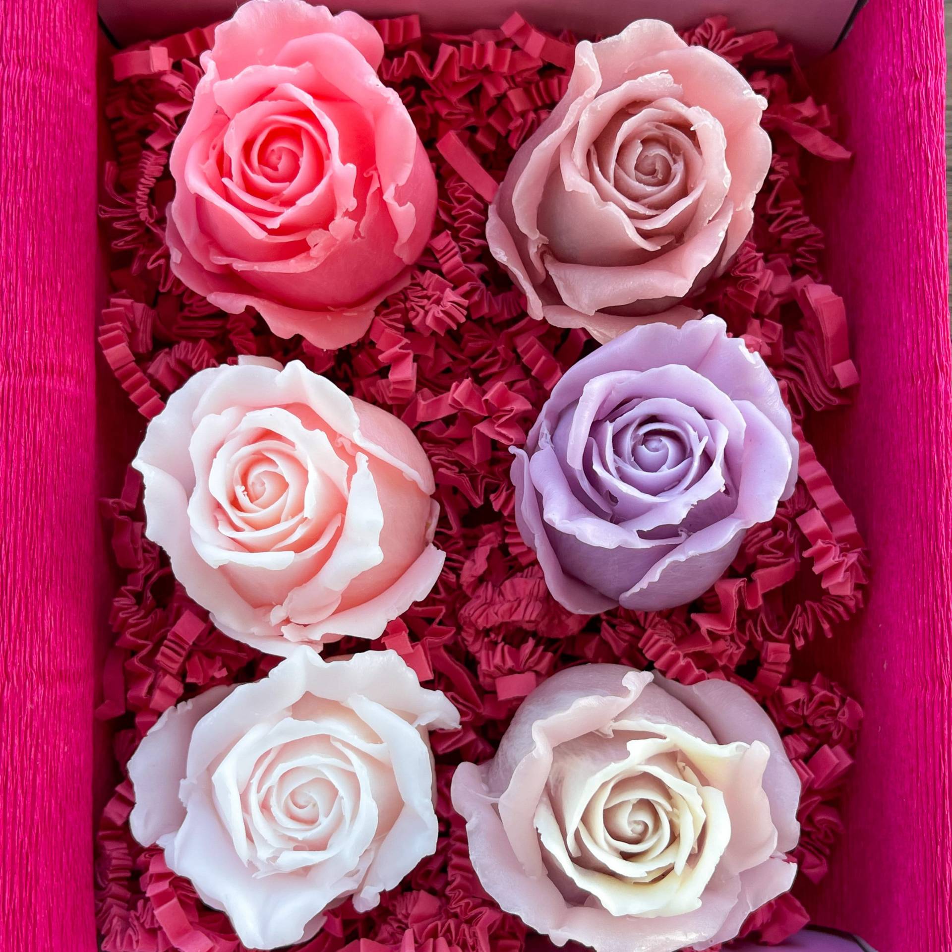 6 X Kleine Rose Seife Geschenk Box | Geschenke Für Sie von Raqsoaps