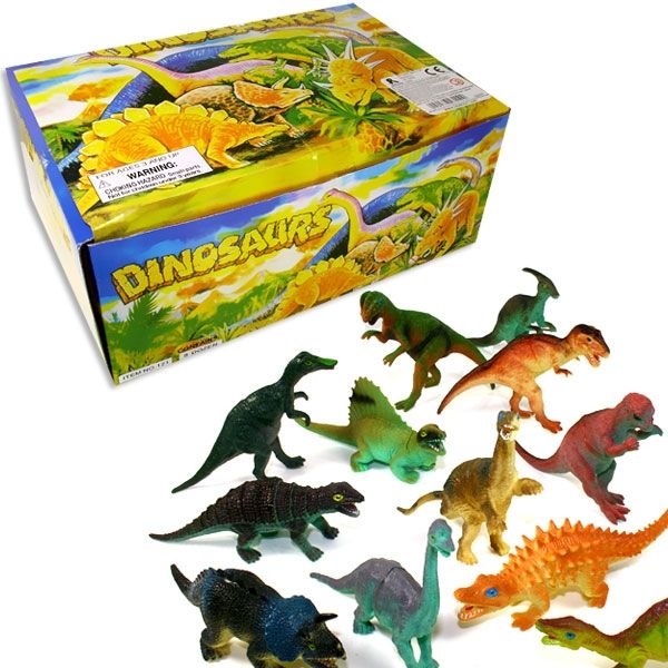 Großpack Dinofiguren aus hartem Gummi, verschiedene Dinos, 96 Stück von Rasehorn.com