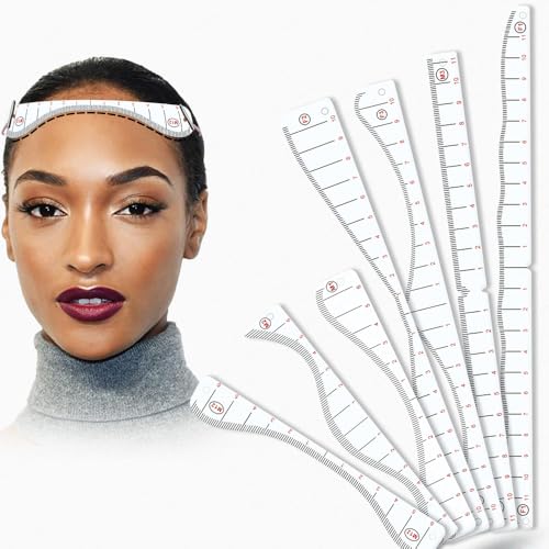 Skalp Haaransatz Zeichnen Lineal Schablone für Mikropigmentierung - Mehrere Stile für Männer & Frauen Haaransatz Design - Präzisionswerkzeug für SMP & Permanent Make-up Künstler (1 Packung von Rasmet