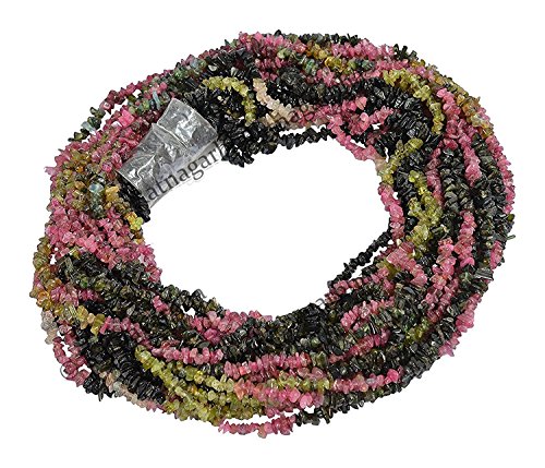 Ratnagarbha Natural Multi Tourmaline Nuggets Chips Gemstone Loose Beads Strand, 34 inch Length 2 Strand, Jewelry Making, Wholesale Price. von Ratnagarbha