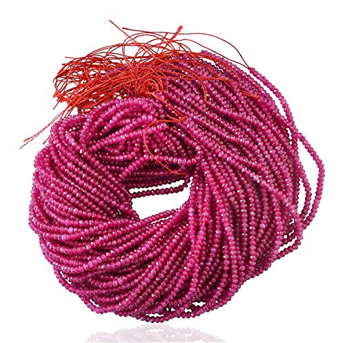 Ratnagarbha - Rosa Turmalin facettierte lose Edelsteinperlen, 4 mm 1 Strang, Turmalin Rosa Turmalin, Schmuckherstellung, Großhandelspreis. von Ratnagarbha