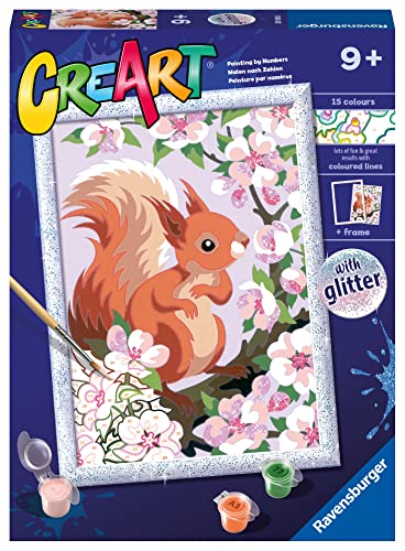 Ravensburger 20180 CreArt Frühling Eichhörnchen Zahlen für Kinder Malen Kunst und Bastelsets ab 7 Jahren von Ravensburger