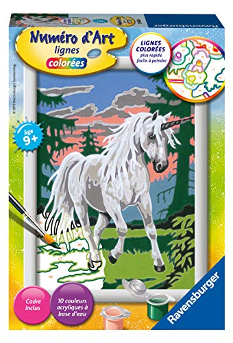 Ravensburger 4005556296644 Kunstnummer klein Einhorn im Wald Kreatives Hobby von Ravensburger