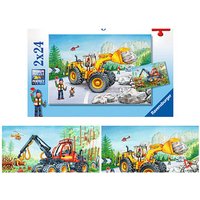 Ravensburger Bagger und Waldtraktor Puzzle, 2 x 24 Teile von Ravensburger