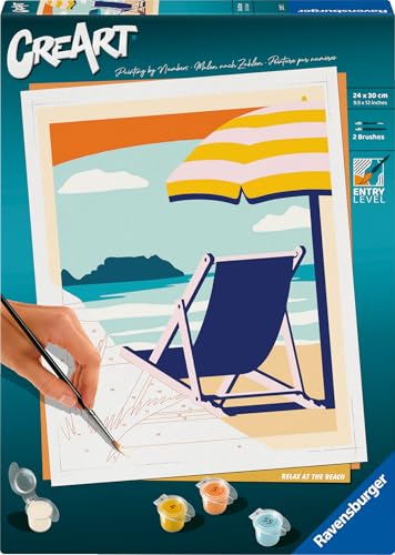 Ravensburger CreArt 23897 - Relax at the Beach - Malen nach Zahlen Erwachsene und Kinder - ab 12 Jahren von Ravensburger