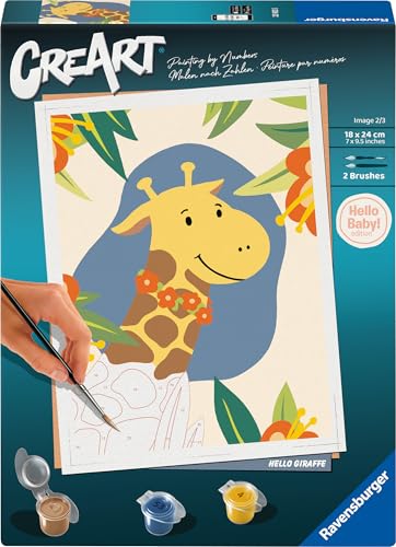 Ravensburger CreArt 23903 - Hello Giraffe - Malen nach Zahlen Erwachsene, DIY Deko Babyzimmer - ab 12 Jahren von Ravensburger