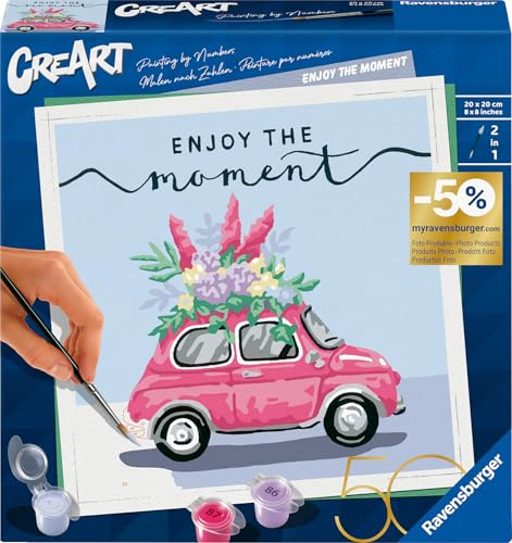 Ravensburger CreArt 23935 - Enjoy The Moment - Malen nach Zahlen Erwachsene - ab 12 Jahren - Jubiläum 50 Jahre Blaues Dreieck von Ravensburger