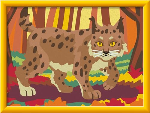 Ravensburger CreArt 23958 - Luchs im Herbstwald - Malen nach Zahlen für Kinder ab 9 Jahre von Ravensburger