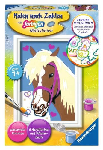 Ravensburger CreArt 27693 - Liebes Pferd - Malen nach Zahlen Pferd für Kinder ab 7 Jahre von Ravensburger