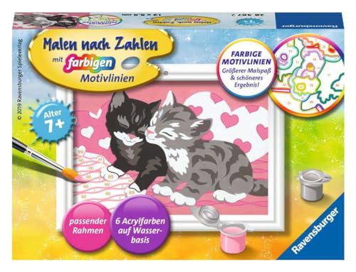 Ravensburger CreArt 28467 - Kuschelkatzen - Malen nach Zahlen für Kinder ab 7 Jahre von Ravensburger