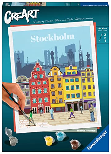 Ravensburger CreArt - Malen nach Zahlen 23520 - Farbenfrohes Stockholm - ab 12 Jahren von Ravensburger