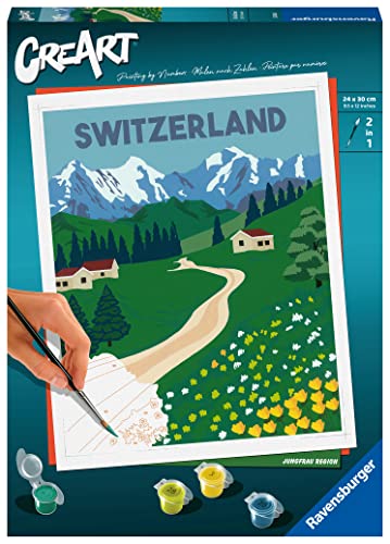 Ravensburger CreArt - Malen nach Zahlen 23536 - Jungfrau Region - ab 12 Jahren von Ravensburger