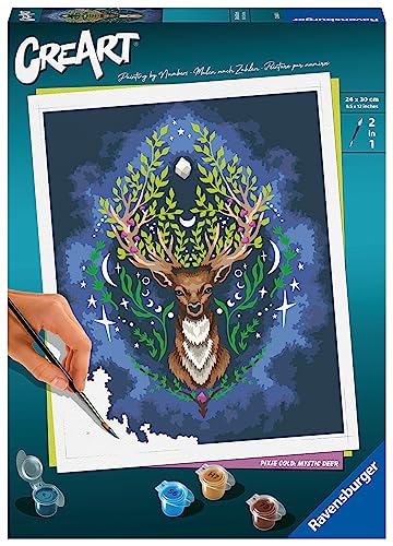 Ravensburger CreArt - Malen nach Zahlen 23640 - Pixie Cold: Mystic Deer - ab 12 Jahren, White von Ravensburger