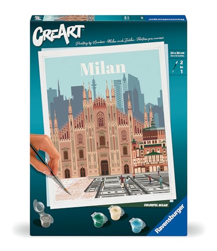 Ravensburger CreArt - Malen nach Zahlen 23688 - Farbenfrohes Mailand - ab 12 Jahren von Ravensburger