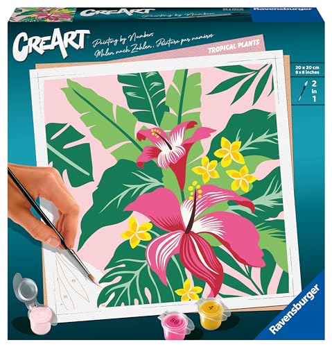 Ravensburger CreArt - Malen nach Zahlen 23728 - Tropical Plants - ab 12 Jahren von Ravensburger