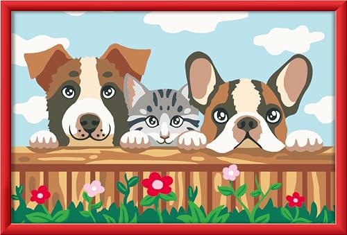 Ravensburger CreArt - Malen nach Zahlen 23855 - Katzen und Hunde - ab 11 Jahren von Ravensburger