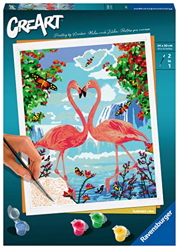 Ravensburger CreArt - Malen nach Zahlen 28991 - Flamingo Love - ab 12 Jahren von Ravensburger