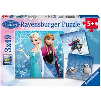 Ravensburger Disney Frozen Abenteuer im Winterland Puzzle, 3 x 49 Teile von Ravensburger