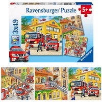 Ravensburger Feuerwehreinsatz Puzzle, 3 x 49 Teile von Ravensburger