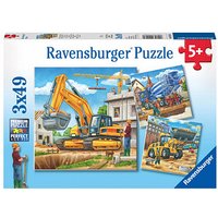 Ravensburger Große Baufahrzeuge Puzzle, 3 x 49 Teile von Ravensburger