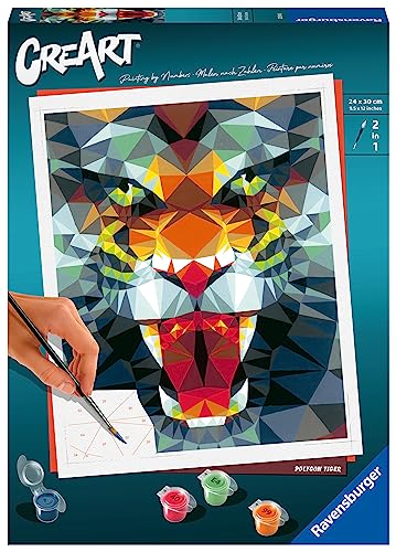 Ravensburger CreArt - Malen nach Zahlen 23514 - Polygon Tiger - ab 12 Jahren von Ravensburger