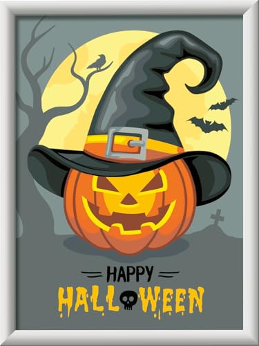 Ravensburger CreArt 23601 - Happy Halloween - Malen nach Zahlen Halloween für Kinder ab 9 Jahre, Ostergeschenke Kinder 9 Jahre, Kleines Geschenk zu Ostern von Ravensburger