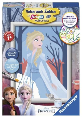 Ravensburger CreArt 27698 Disney Frozen Nummer 27698-Elsa-Malen nach Zahlen Kinder ab 7 Jahre, Geschenke von Ravensburger