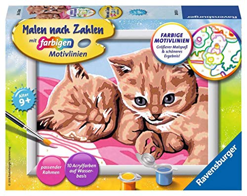 Ravensburger Malen nach Zahlen 28012 - Kuschelfreunde - Für Kinder ab 9 Jahren von Ravensburger