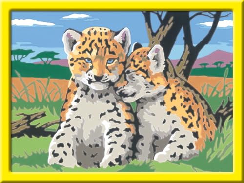 Ravensburger CreArt 28486 - Kleine Leoparden - Malen nach Zahlen für Kinder ab 9 Jahre von Ravensburger