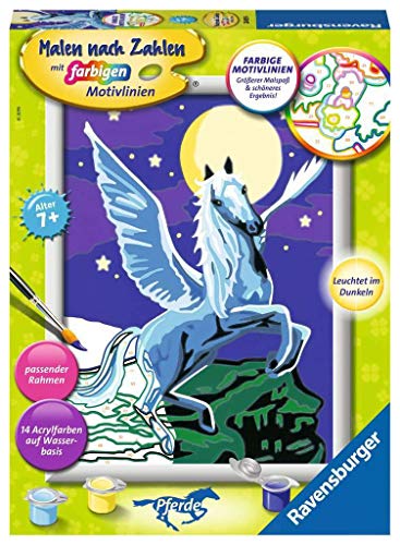 Ravensburger Malen nach Zahlen 28489 - Pegasus im Mondschein - Für Kinder ab 7 Jahren von Ravensburger