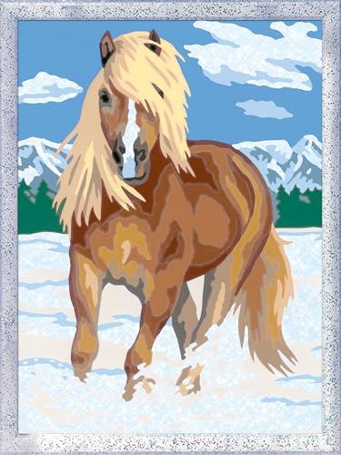 Ravensburger Malen nach Zahlen 28780 - Haflinger im Schnee Kinder ab 9 Jahren von Ravensburger